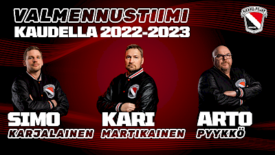 Joensuun Kiekko-Poikien valmennustiimi kaudella 2022-2023
