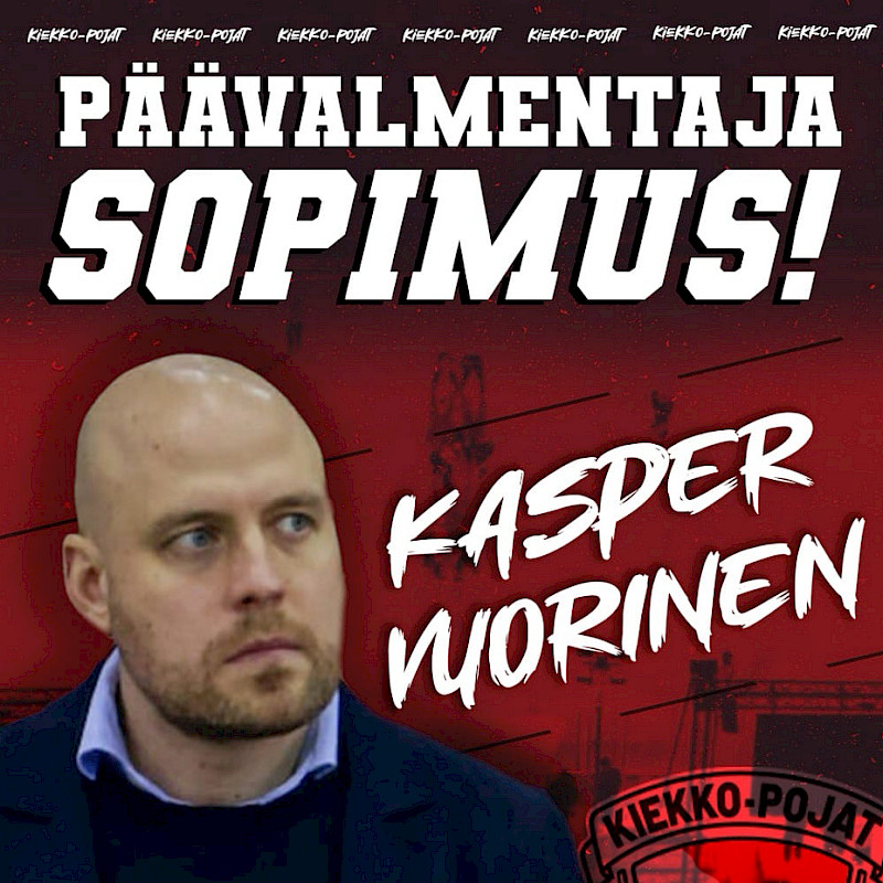 Kasper Vuorinen Kiekko-Poikien päävalmentajaksi