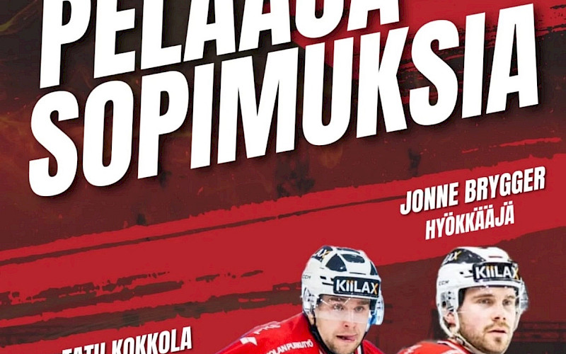 Sopimuksia - Kokkola ja Brygger jatkaa
