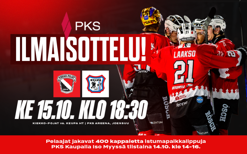 PKS:n tarjoama ilmaisottelu keskiviikkona 15.10. – pelaajat jakamassa lippuja tiistain PKS Kaupalla!