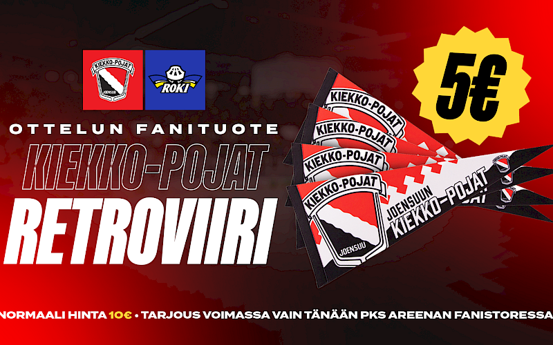 Ottelun fanituote perjantaina: retroviiri 5€!