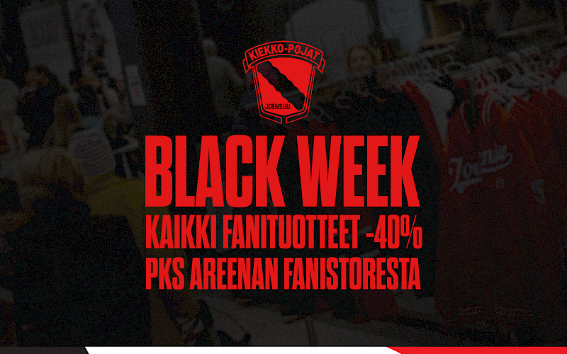 Black Week valtaa PKS Areenan fanistoren – kaikki fanituotteet -40% alennuksella!