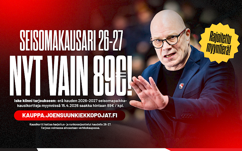 Rajoitettu erä kauden 26-27 seisomakausikortteja myynnissä hintaan 89€!
